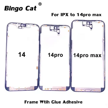 10buc ORI Calitatea Frontal Cadru Cu Bandă Adezivă Pentru iPhone 14pro X Xs Max 12 11 Pro Max 12Pro 11Pro 13 LCD Mijlocul Cadru