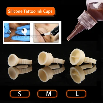 S/M/L Silicon Microblading Pigment cup Semi-Tatuaj permanent Inel Cupa Adeziv Suport Separator de Cerneală Tatuaj de Stocare Cupe Accesorii