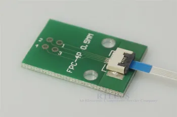 2 Seturi FFC FPC Cablu 4 Pini 0.5 mm Pas de 2.54 mm prin gaura BAIE PCB Adaptor 50 60 70 80 100 120 200 mm Același Contact Părți