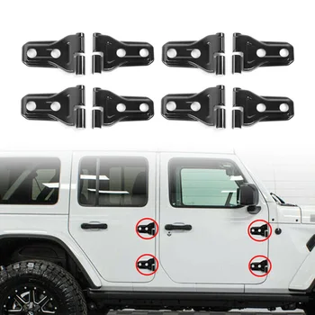 8pcs/set Auto Negru Balama Usa Capacele Ornamente Pentru 2018+ Jeep Wrangler JL 2/4Door Accesorii