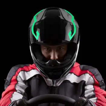 Echitatie CONDUS Autocolant Intermitent Casca Motocicleta LED Strip Casca Utile articole pentru acoperirea capului, Accesorii
