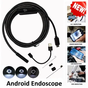 1m/2m/3,5 m/5m, 5,5 mm Android OTG USB Camera Endoscop Flexibil Greu Șarpe Inspecție Țeavă Telefon Android USB Endoscop cu Camera