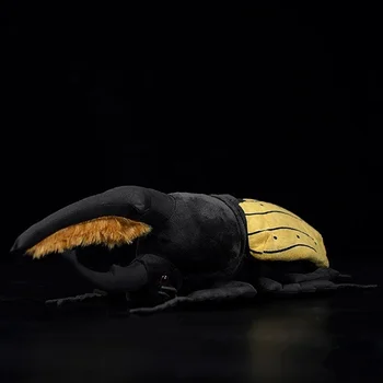 Moale Dynastes Hercules Beetle Jucărie de Pluș Viața Reală Serie de Insecte Gandaci Animal de Pluș Jucarii Cadouri de 9 cm