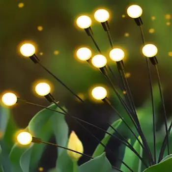 În aer liber, Solar LED Decoratiuni de Gradina rezistent la apa Alimentat cu energie Solară Patio focuri de Artificii Lumina Firefly masina de Anul Nou Crăciun Lămpi