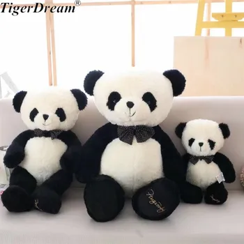 O Bucată Moale de Bumbac PP Panda de Pluș Umplute Cu Cravată Jucarii pentru Copii Animale de Dormit Perne Pentru Copii Drăguț Brinquedos 3 Dimensiuni