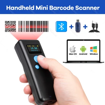 Wireless portabil Scanner de coduri de Bare 1D 2D Mini USB Bluetooth CCD QR Cititor de coduri de Bare pentru Supermarket Depozit Livrare Expres