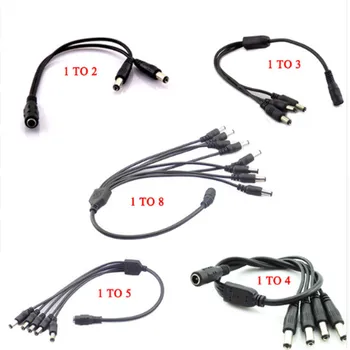 12V DC Putere Splitter Plug Feminin 1 2 3 4 5 6 8 de sex Masculin Cablu CCTV Cablu de aparat de Fotografiat CCTV Accesorii de Alimentare Adaptor 2.1*5.5 mm
