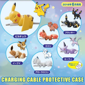 Anime Pokemon Pikachu USB Caz de Protecție Cablu Musca Cosplay Accesoriu Kawaii Drăguț Protejează Animalele Chompers Smart Cover Prop