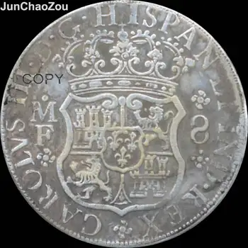 Mexic 1767 8.MF. pilonii de Dolari din Alama Placat cu Argint Replica Monede