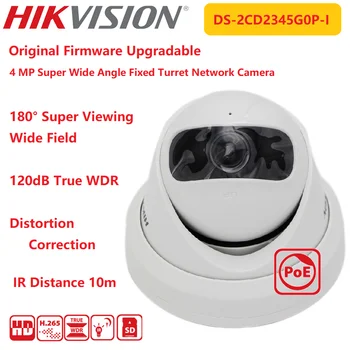 Hikvision Camera IP 4MP DS-2CD2345G0P-am Original, Super-Wide cu Unghi Fix Mini Turela Interioară Rețea IR10