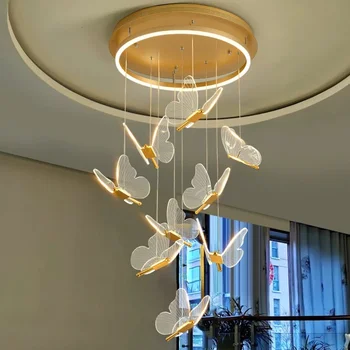 Fluture Modern Desing CONDUS Candelabru Acrilice Sala de Expoziție Scara de Iluminare Pentru Dormitor Lampa de Noapte Corpuri de Iluminat