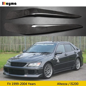 Fibra de Carbon faruri acopera pleoapa Pentru Lexus IS200 1999 - 2004 Pentru Toyota Altezza Fibre de sticlă grund lampă față spranceana autocolant