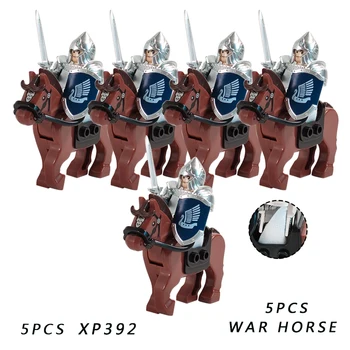 10buc Cavaler Medieval Warhorse Model Blocuri Compatibil Războinic Soldat Acțiune Figura Serie Cărămizi Jucarii Copii