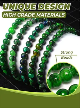 Verde Opal Cristal Brățară Naturale Amuleta Feng Shui Piatra Margele Brățară Rugăciune Atrage Bani Și Noroc Pentru Barbati Femei