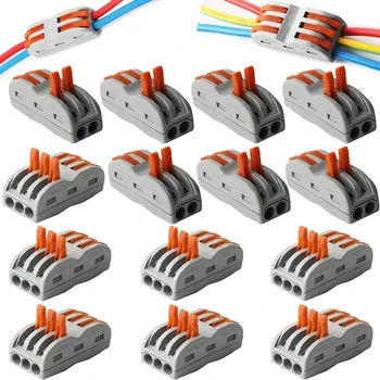Sârmă Conector Universal Compact Cabluri de Conexiune de Iluminat Push-in Terminal Block Mini de Repede prin Cablu Acasă Bloc Terminal