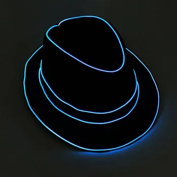 Halloween Aprinde Pălărie Foloseste EL Wire cu LED-uri Luminoase Clipește Intermitent Jazz Cap coif De Petrecere, Concert, Spectacol de teatru pentru Copii Adult