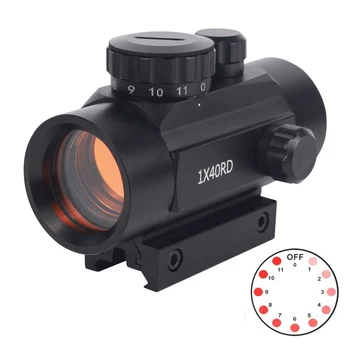 1X40RD Optice Red Dot Vedere Pușcă Scopul Punt Chasse Lunetă de Vânătoare Pentru 11mm 20mm Weaver Șine de Montare domeniul de Aplicare de Echipament Tactic