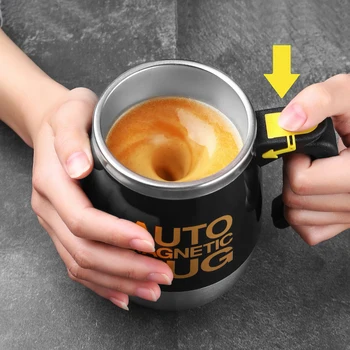 Noul USB Reîncărcabilă Automată Agitare Magnetică Cana Creative 304 din Oțel Inoxidabil Inteligent de Cafea cu Lapte de Amestecare Cana Blender