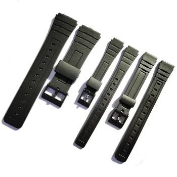 Moale Curea de Ceas Silicon Pentru Casio Watchband Înlocui Negru Curele Pentru Barbati Bratara Curea Trupa Durabil Bratara 16mm 18mm 20mm