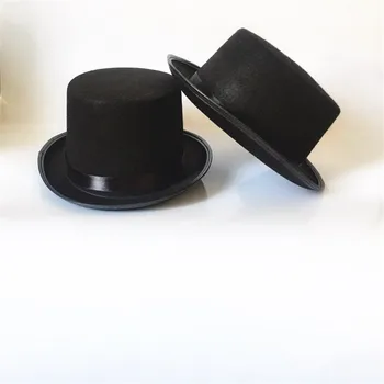 Amuzant Negru Copii Magie Pălărie De Top Capac Rochie Fancy Costume, Pălării De Partid Etapă De Nunta Spectacol De Dans De Crăciun Unisex