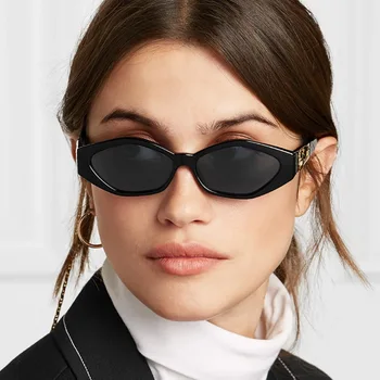 E JOHN Mici, Ovale ochelari de Soare pentru Femei de sex Masculin Retro Cadru de Plastic Galben Rosu vintage Mici, Rotunde ochelari de Soare pentru Femei 2019
