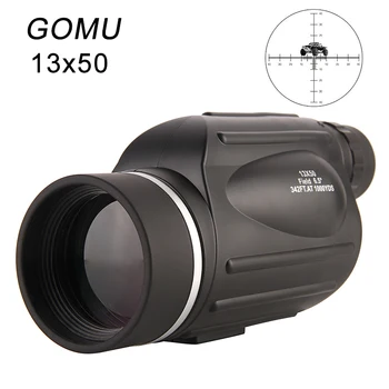GOMU 13x50 Impermeabil Monocular cu Telemetru HD Telescop Puternic Ocular Metru Distanță de Tip pentru Birdwatching Vânătoare