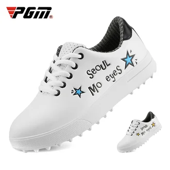 PGM Băieți Fete Pantofi de Golf rezistent la apa Greutate de Lumină Moale si Respirabil Universal în aer liber, Pantofi de Sport de Toate-meci de Pantofi Albi XZ126