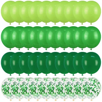 40pcs Verde Baloane Set de Confetti Metalice Baloane Jungle Safari Animal Petrecere Decoratiuni Copii, Băiat, Copil de Dus Favoruri