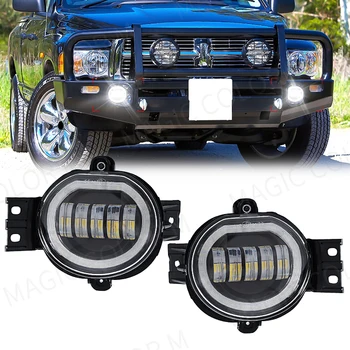 Magic colorM Lampa de Ceață LED sau Dodge Ram 1500 2002-2008 2500/3500 2003-2009 Durango Camion 2004-2006 cu Angel Eye Lumini 12V