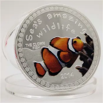 Moneda De Animale Congo Norocos Pește Tropical Ocean Ceas Cadou Monedă Comemorativă Medalie Comemorativă De Argint Meserii De Colecție