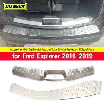 Oțel Built-in Bara Spate Protector de Acoperire Gardianul Pragului de Uzură Placa pentru Ford Explorer 2016-2019 2017 2018 Accesorii Auto