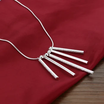 Bine 925 Ștampilată de Argint Farmece cinci piloni coliere pentru femei partid de moda Bijuterii de nunta cadouri de Craciun