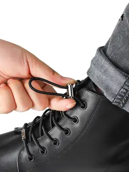 Nu lega Șireturile Rundă de blocare din Metal Elastic cu șireturi fără legături de Boot Adidași Șiret Copii Adulți Rapid Leneș Șireturi pentru Pantofi