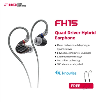 FiiO FH15 1DD 3 Knowles BA Tehnologia Hibrid în Ureche Căști de 3,5 mm/4.4 mm MMCX Cablu...
