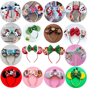 Disney Crăciun Urechi Mickey Mouse Bentita Paiete Arcuri De Par Pentru Femei Festival Hairband Fete Printesa De Păr Accesorii De Petrecere