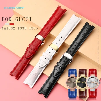 PENTRU Gucci YA1332 1333 1335 Serie de Bărbați și Femei 16mm 20mm 22mm Concavă Ceas din Piele Trupa Curea de Ceas