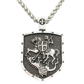 Arhanghelul Sf. Gheorghe Ucide Balaurul A Ne Proteja Saint Scut Pandantiv Colier Religioase Talisman Amuletă Bijuterii