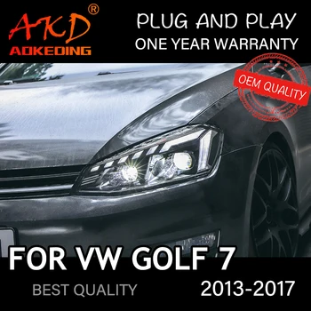 Faruri Pentru VW Golf 7 MK7 2013-2017 Masina автомобильные товары LED DRL Hella 5 Xenon Obiectiv Hid H7 Golf7 Accesorii Auto