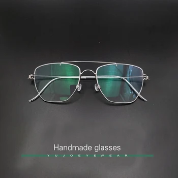 Manual punte dublă pătrat ochelari baza de prescriptie medicala anti scurt cu deficiențe de vedere oglindă ochelari Super Stil Clasic/Cadru Mare de Design