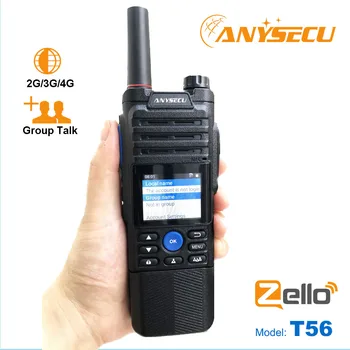 ANYSECU 4G de Rețea Radio T56 6800mAh Baterie ASV Zello Radio Android 5.1.1 Wifi Cartela Sim POC Walkie Talkie