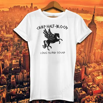 Tabăra Half-Blood T-shirt Percy Jackson Film Shirt Long Island Sound greacă Demi Dumnezeu tricou Heroes of Olympus Tricou