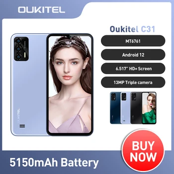 OUKITEL C31 Smartphone Android 12 telefon Mobil 3GB+16GB 5150mAh 13MP Triplă Camera din Spate 6.517