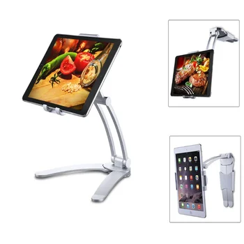 Aluminiu Bucătărie Tablet Stand Suport de Telefon Flodable Reglabil 5-13 Inch Comprimat Telefon de pe Desktop Montare pentru IPad Pro 12.9