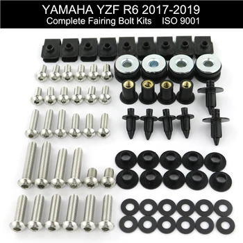 Potrivit Pentru Yamaha YZF R6 2017 2018 2019 Motocicleta Complet Carenaj Complet Șuruburile Kit de Caroserie Carenaj Clipuri Acoperă Șuruburile de Nuci