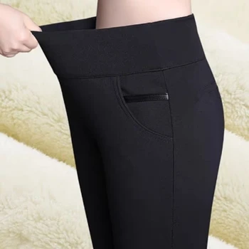 2021 Nou Cald Creion Pantaloni Toamna Iarna Slab Gros De Catifea, Pantaloni De Lână Legging Supradimensionat Femei Pantaloni Plus Dimensiune Pantaloni Scurți
