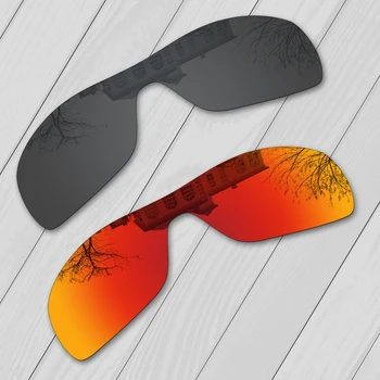 E. O. S 2 Piese Negru și Roșu de Foc Polarizat Lentile de Înlocuire pentru Oakley Ramură OO9190 ochelari de Soare