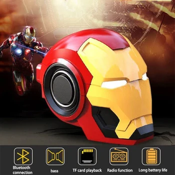 Marvel iron Man Wireless Difuzor Portabil Bluetooth, rezistent la apă în aer liber Boxe cu Subwoofer, Bass Stereo Coloana Music Player