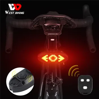 WEST BIKE Biciclete de Semnalizare de Control de la Distanță Coada de Lumină Cu Corn lampa de Noapte de Echitatie MTB Drum de Munte Biciclete de Lumină din Spate