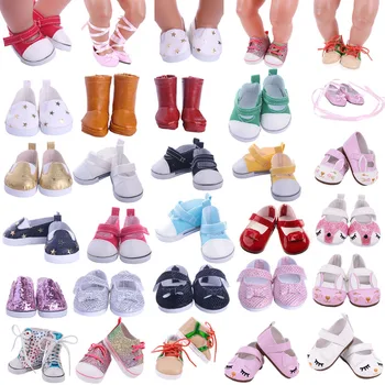 Pantofi papusa Haine lucrate Manual Cizme 7Cm Pantofi De 18 Inch American&43Cm Copil Nou-Născut Papusa Accesorii Pentru Generarea Fata'Toy DIY