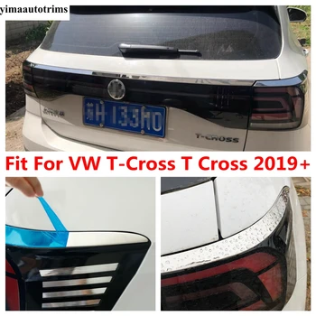 Din spate, Haion Usa Benzi Spate Stop Lampa Spranceana Capac Ornamental din Oțel Inoxidabil Accesorii Pentru VW T-Cruce, pe Cruce, 2019 - 2022
